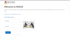 Desktop Screenshot of nexus.uwinnipeg.ca