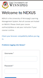 Mobile Screenshot of nexus.uwinnipeg.ca