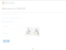 Tablet Screenshot of nexus.uwinnipeg.ca