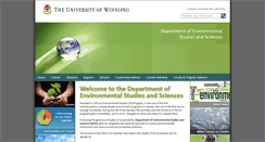 Desktop Screenshot of envstudies.uwinnipeg.ca