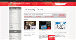 Desktop Screenshot of library.uwinnipeg.ca
